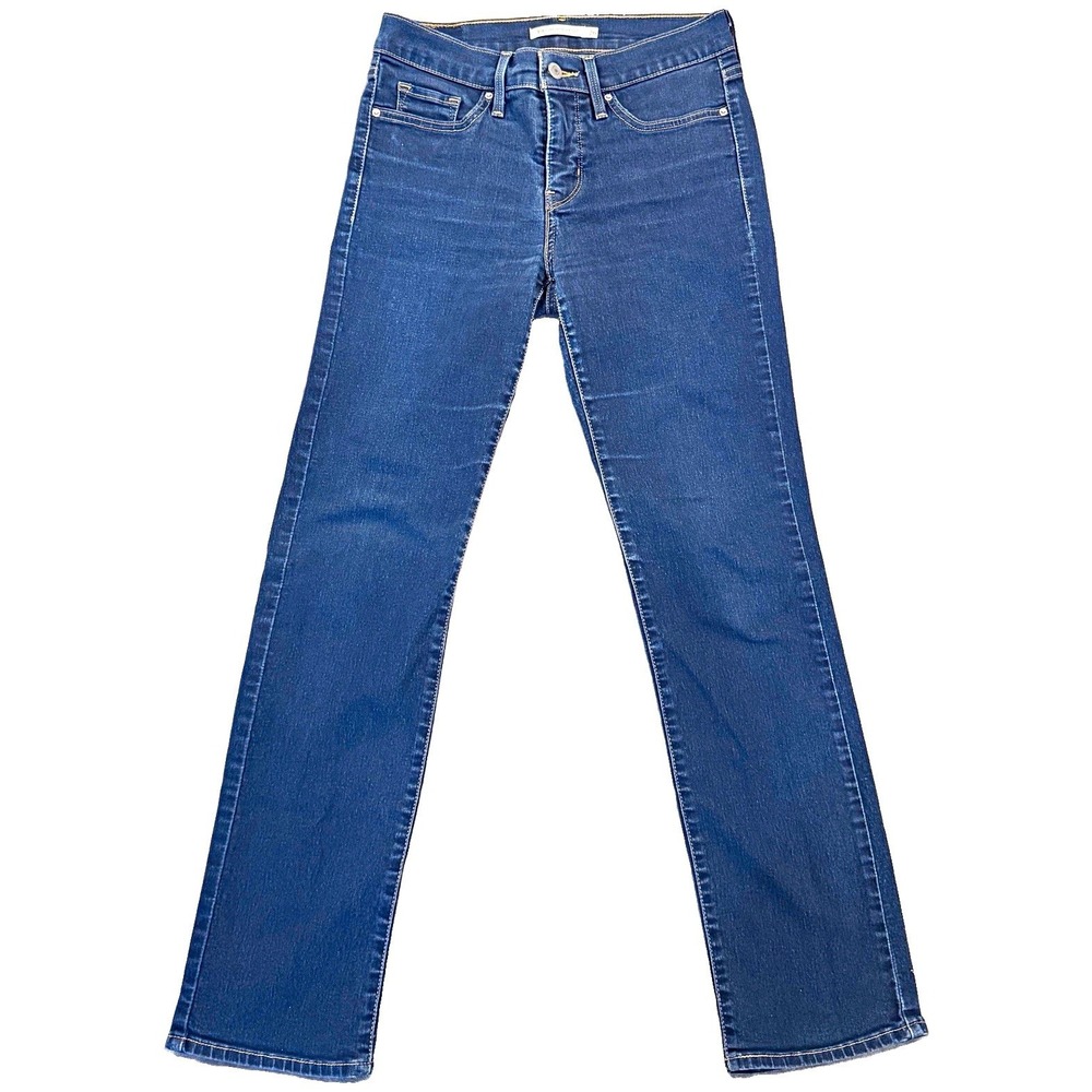 Levis 314 Shaping Straight Jeans Womens 26 Dark Wash Mid Rise 19631-0001